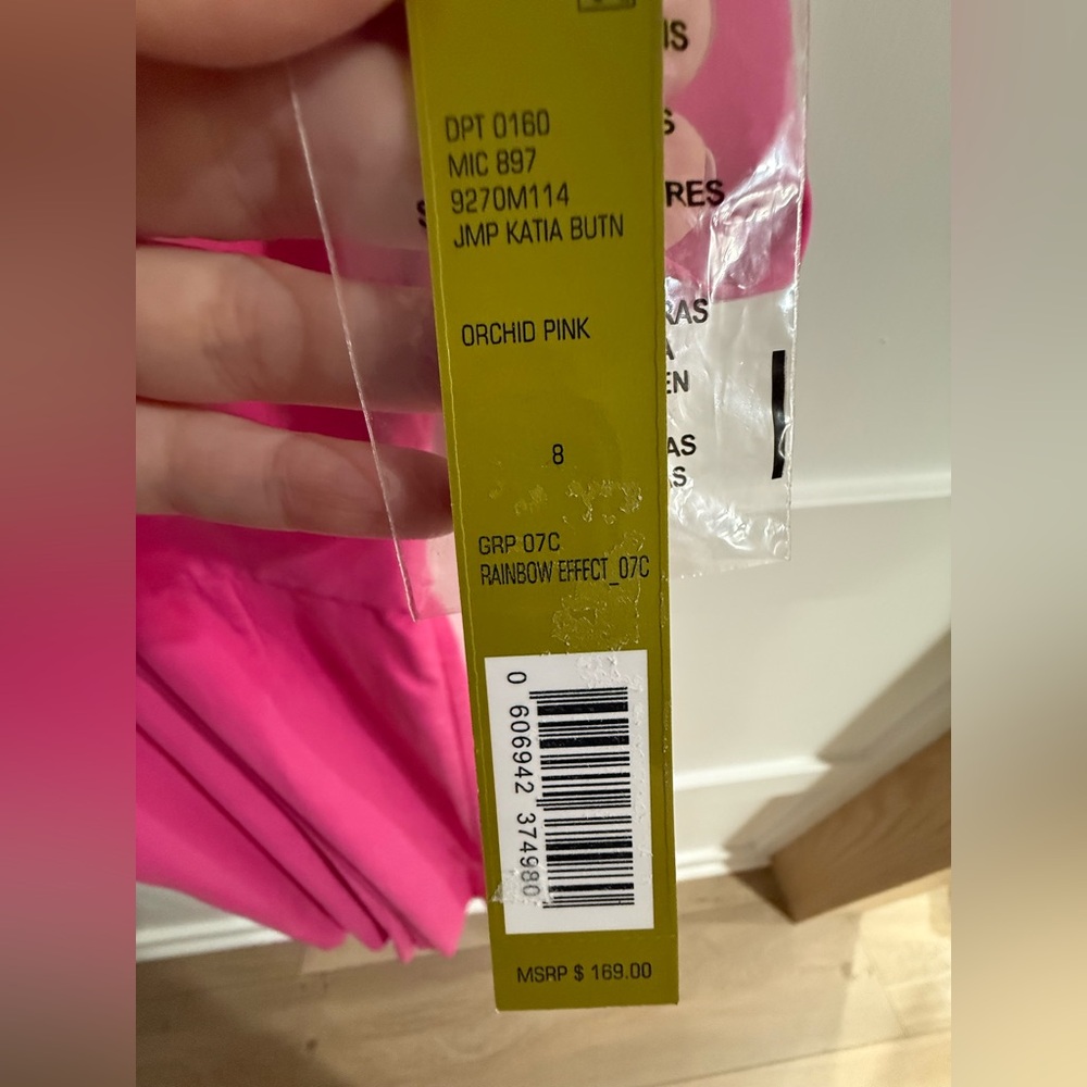 Gianni Bini Katia Orchid Pink Cropped Jumpsuit NWT Size 8 - Picture 7 of 10